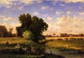 Hackensack Meadows Sonnenuntergang Landschaft Tonalist George Inness Bach
